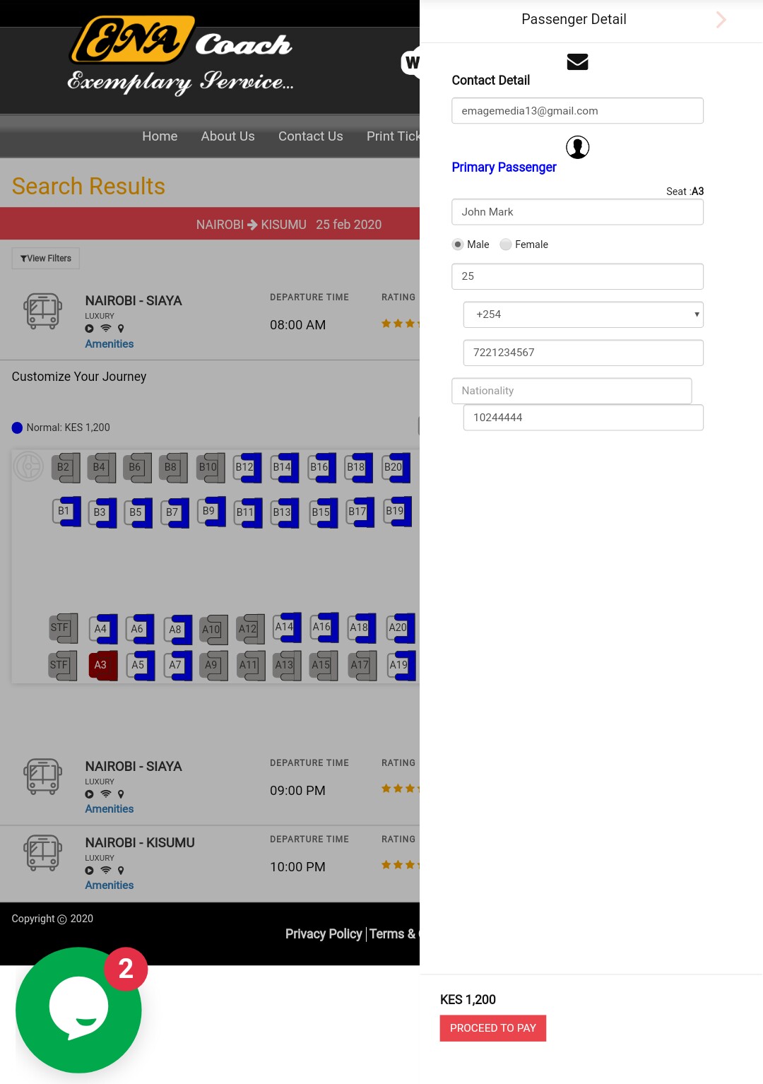 ENA Coach Online Booking; A Step by Step Guide Kisasa News